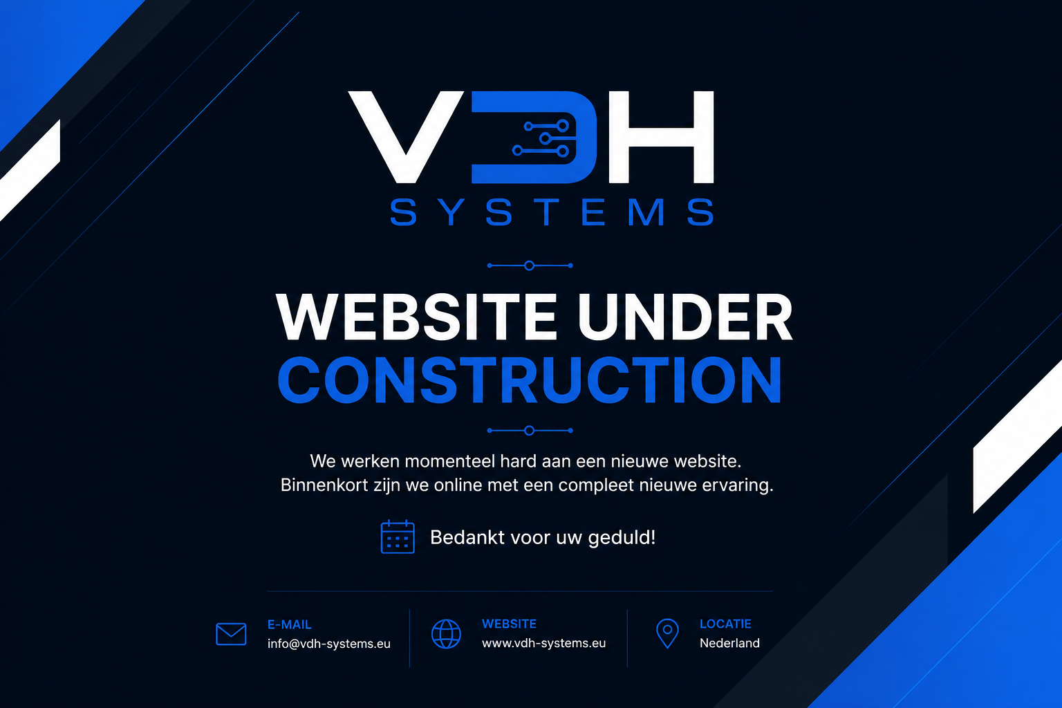 VDH Systems — website in aanbouw